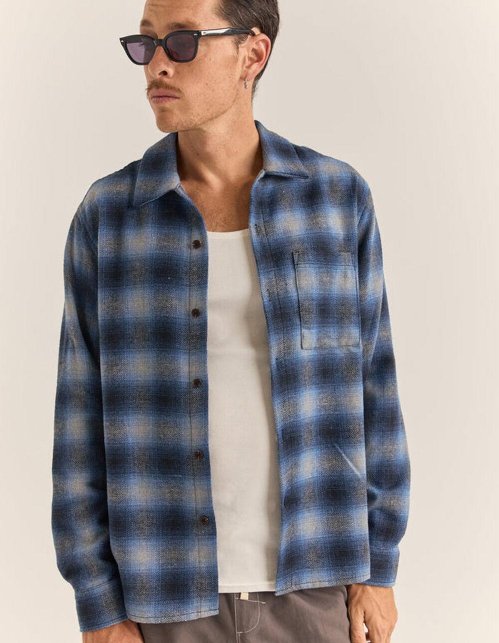 RHYTHM Mar Mens Flannel - BLUE Product Image