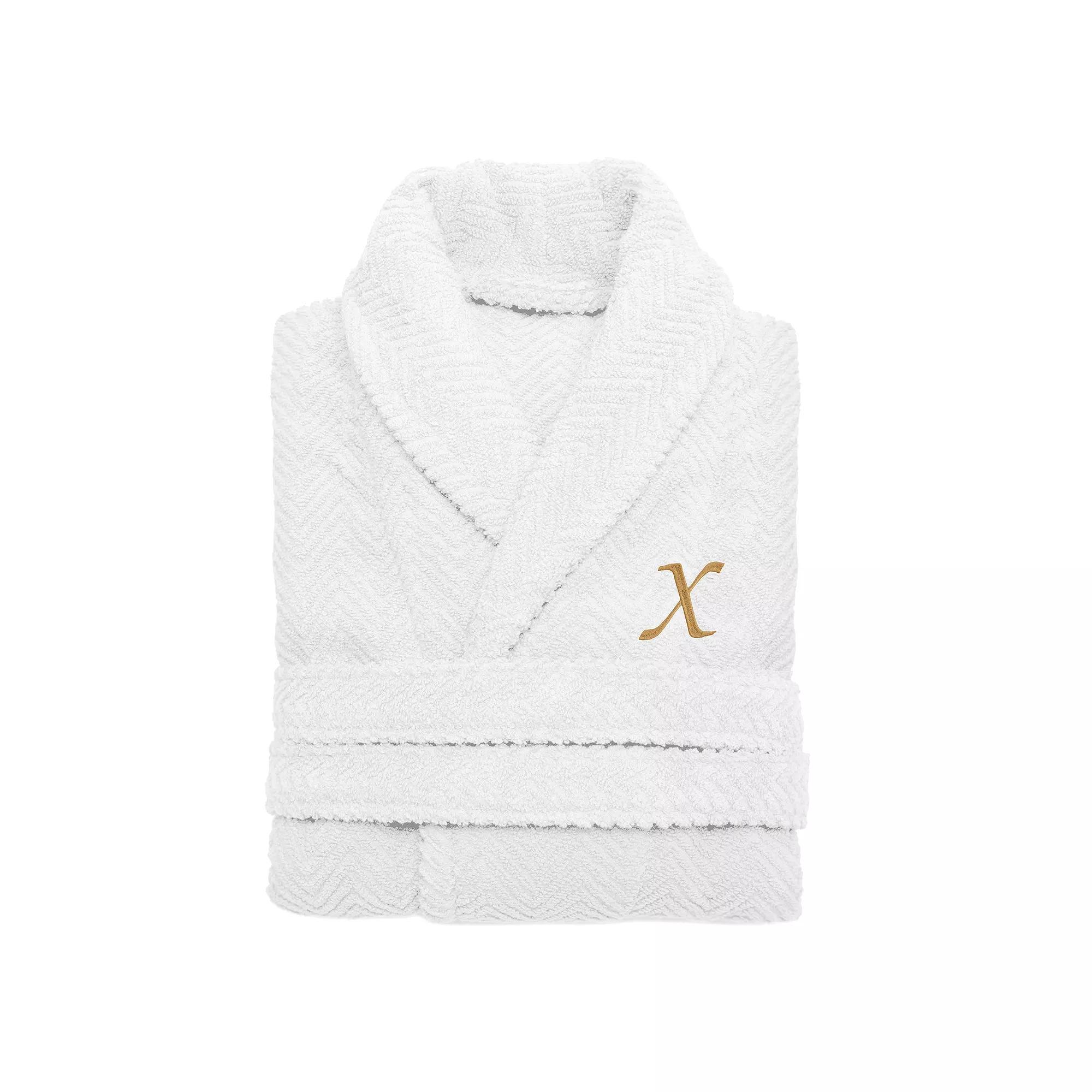 Linum Home Textiles Turkish Cotton Personalized Herringbone Weave Bathrobe, Womens Product Image
