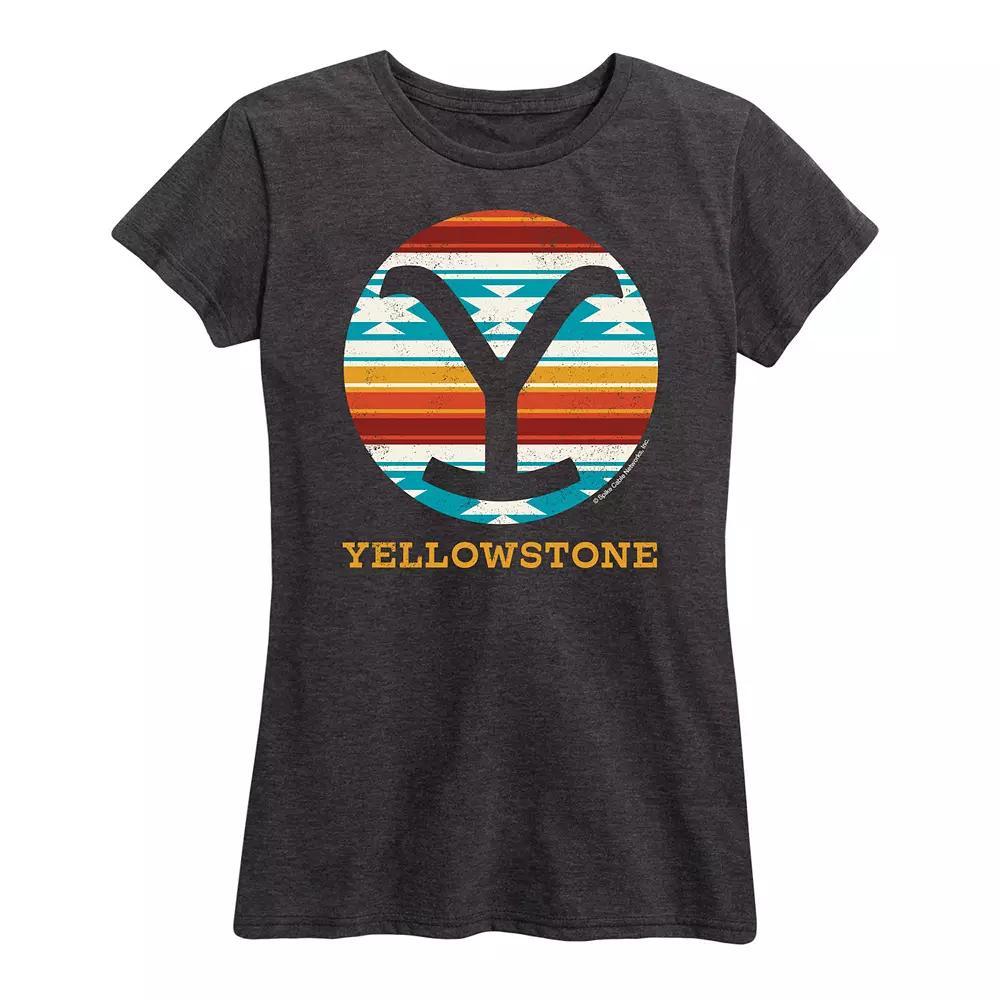 Womens Yellowstone Western Blanket Graphic Tee Heather Grey Product Image