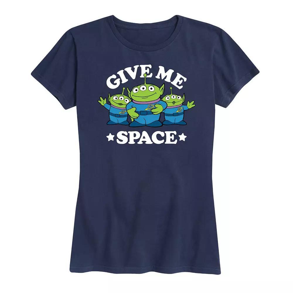 Disney / Pixars Toy Story Womens Give Me Space Graphic Tee, Girls Grey Green Product Image