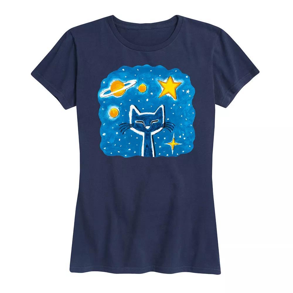 Womens Pete The Cat Imagination Space Dream Graphic Tee, Girls Product Image