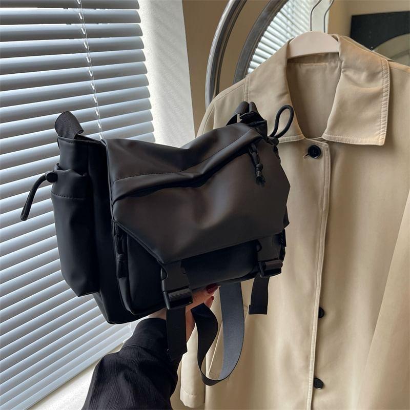 Plain Buckled Messenger Bag Product Image