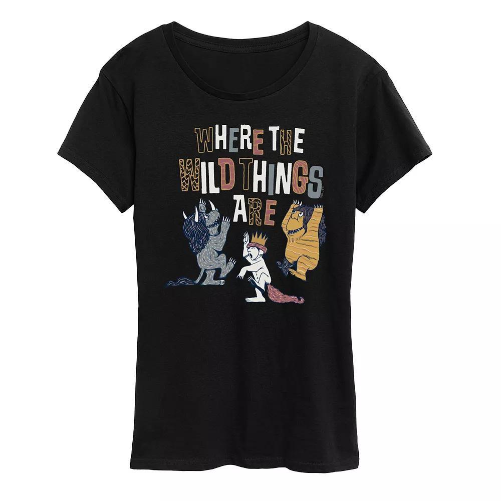 Women's Where The Wild Things Are Graphic Tee, Size: XXL, Black Product Image