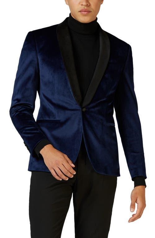 Men's OppoSuits Deluxe Novelty Modern-Fit Dinner Jacket Christmas Blazer, Size: 46 - Regular, Deep Blue Dinner Product Image