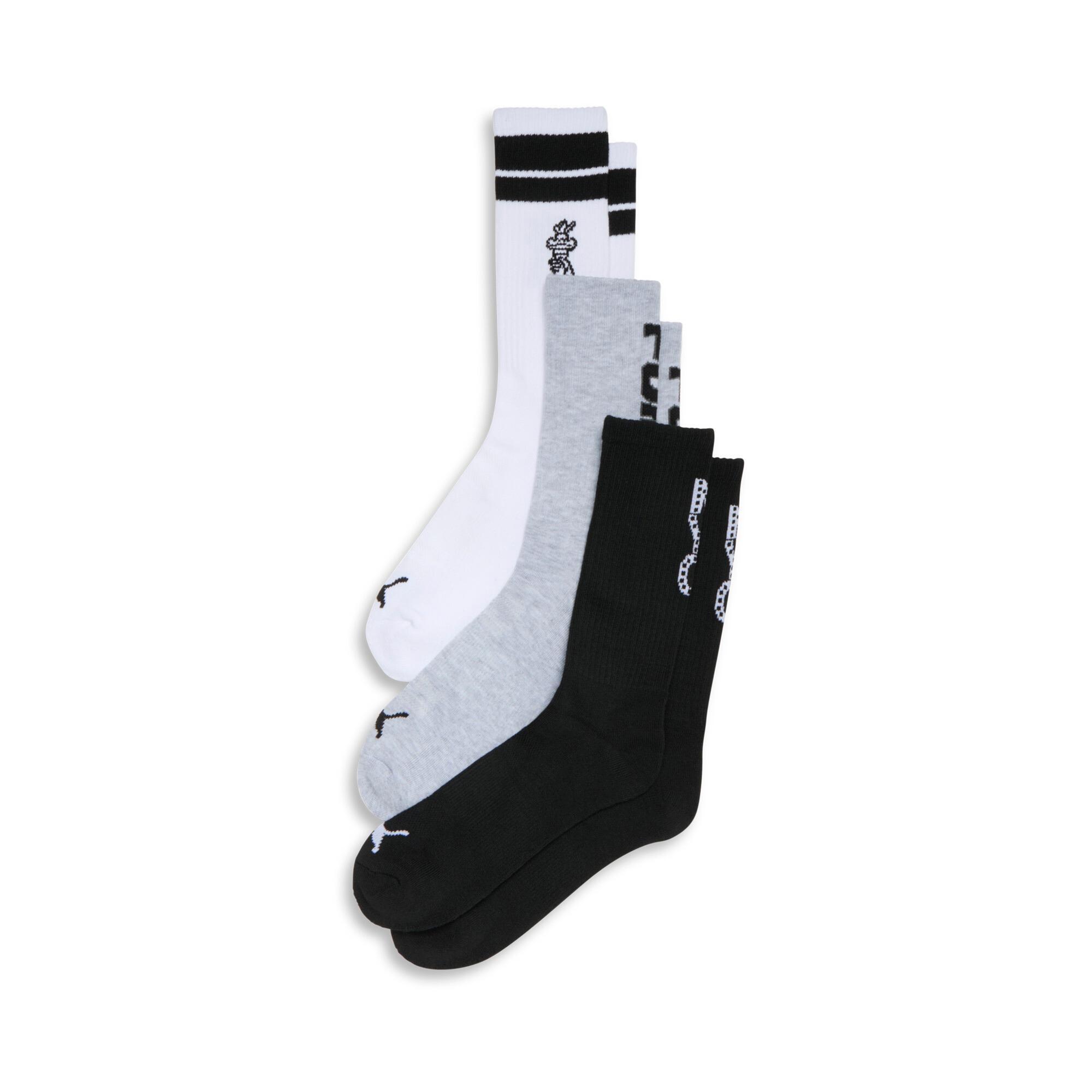 PUMA Men's Half-Terry Crew Lenght Socks (3 Pairs) Product Image