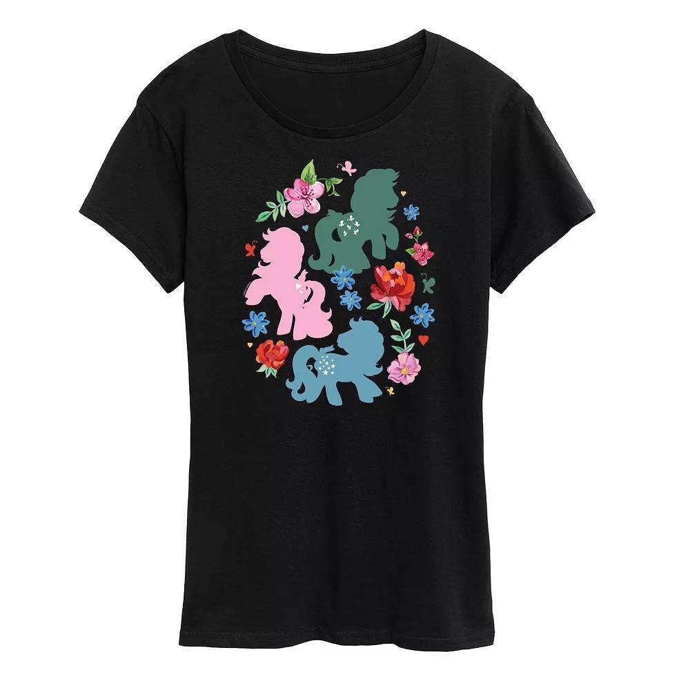 Women's My Little Pony Spring Figures Graphic Tee, Size: XL, Black Product Image