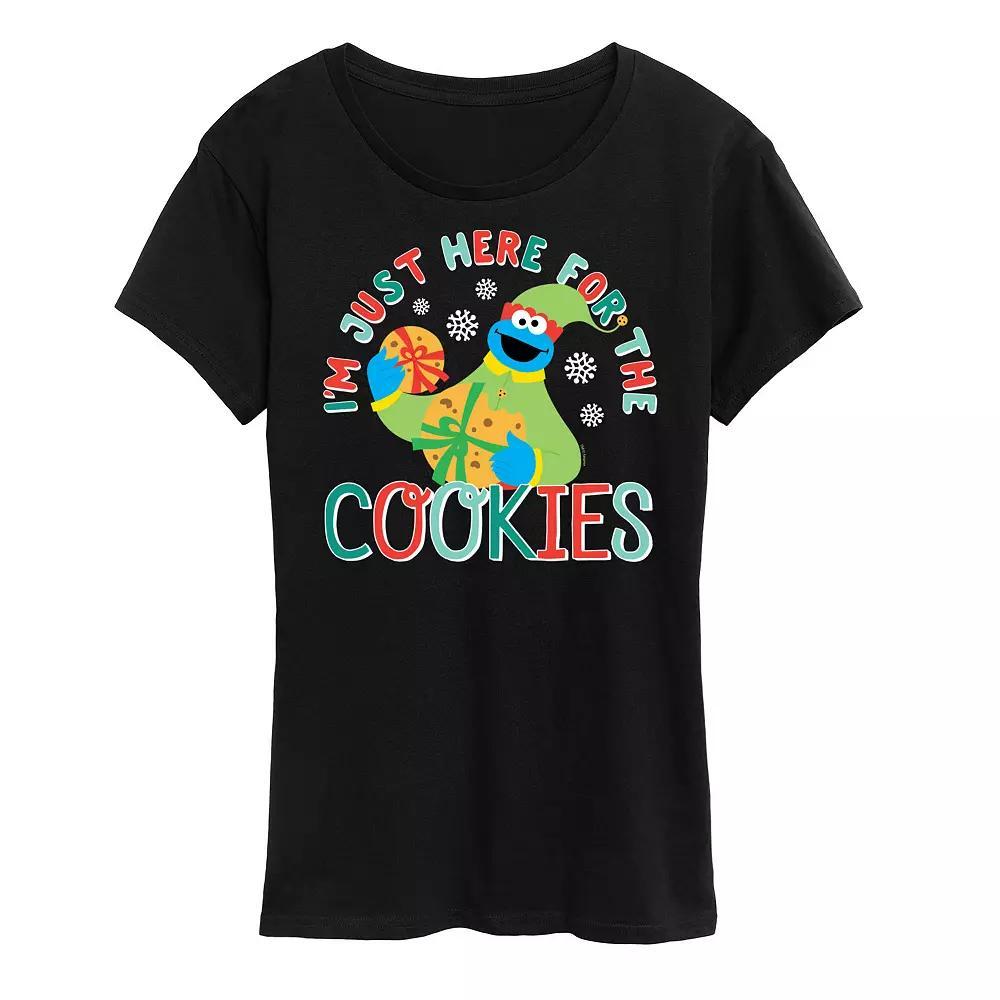 Women's Sesame Street For The Cookies Graphic Tee, Girl's, Size: Large, Blue Product Image