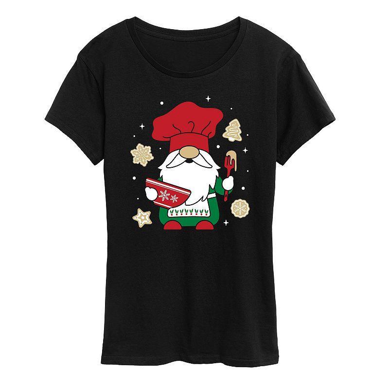 Women's Christmas Baking Gnome Graphic Tee, Girl's, Size: XXL, Blue Product Image
