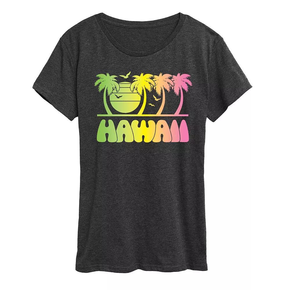 Womens Vintage Hawaii Blend Graphic Tee Heather Grey Product Image