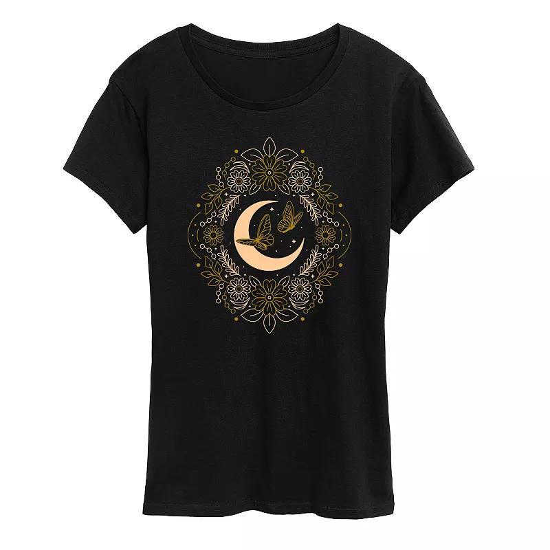 Womens Celestial Florals & Butterflies Graphic Tee Product Image