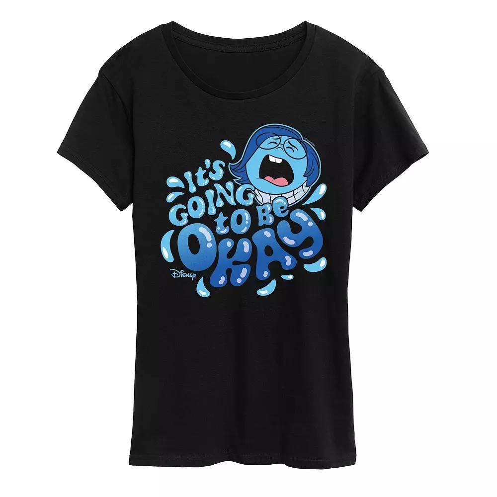 Disney / Pixar's Inside Out 2 Sadness Women's It's Going To Be OK Graphic Tee, Size: Small, Black Product Image