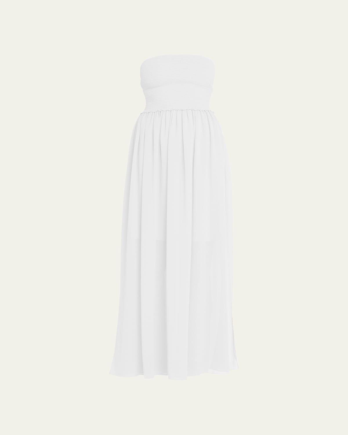 Womens Calista Smocked Strapless Flare Dress Product Image