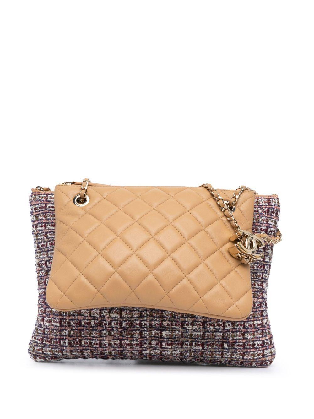2019 Quilted Lambskin and Tweed Double Case with Chain crossbody bag Product Image