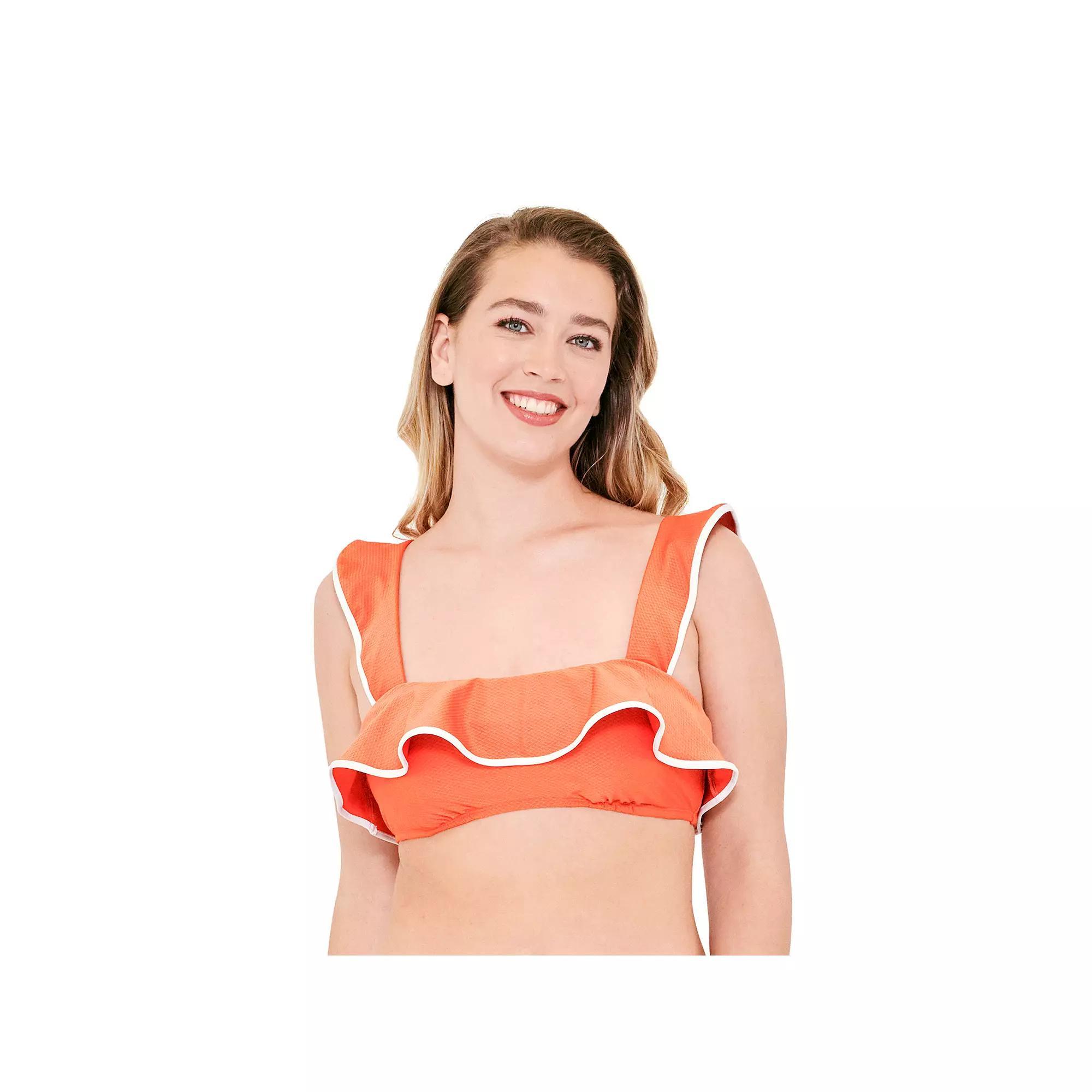 Women's Freshwater Ruffle Bikini Swim Top, Size: XXL, Picque Bubblegum Product Image