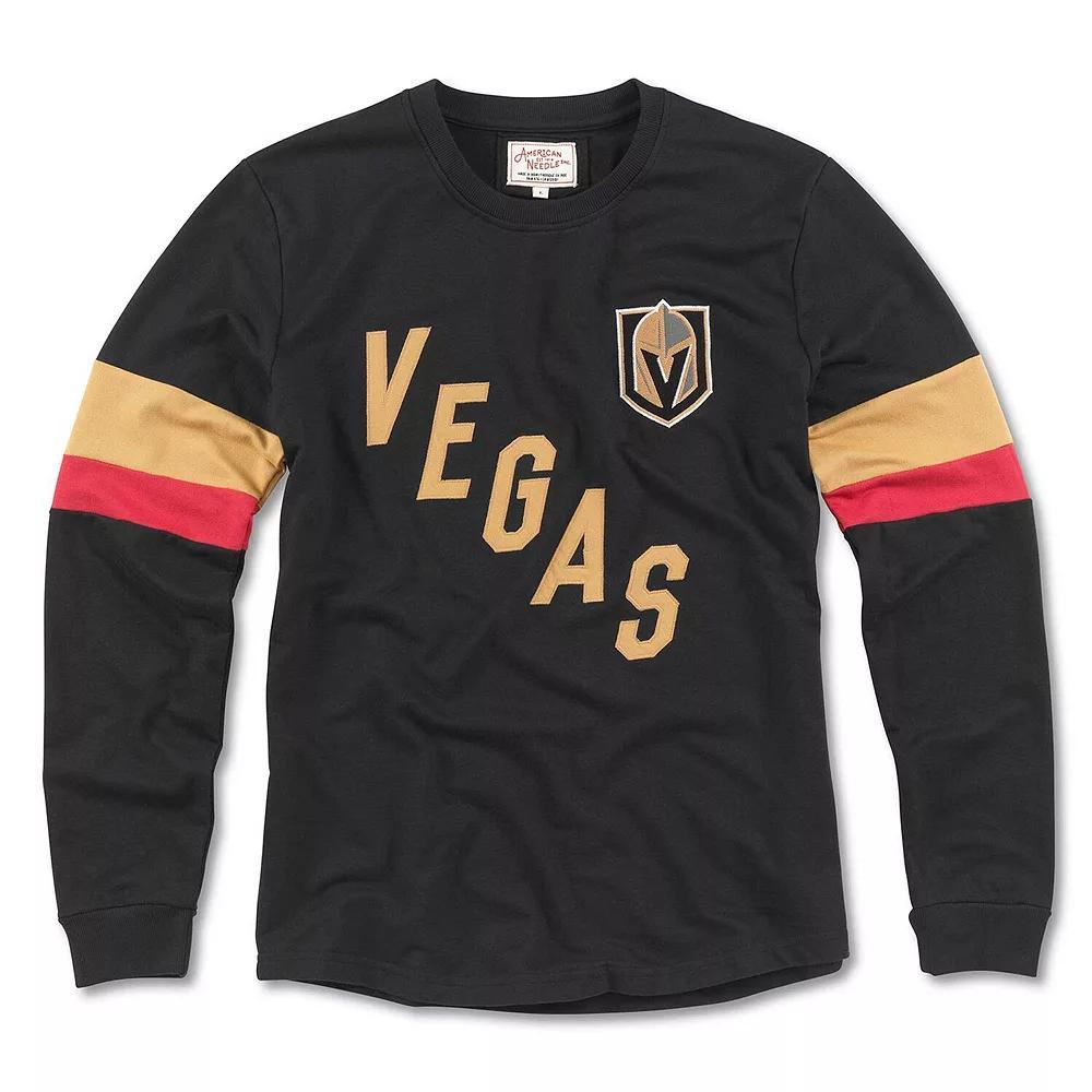 Men's American Needle Black Vegas Golden Knights Sudbury Long Sleeve T-Shirt, Size: Small, Lvk Black Product Image
