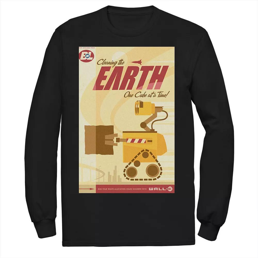 Disney / Pixar's WALL-E Men's Cleaning The Earth One Cube At A Time Tee, Size: Medium, Black Product Image