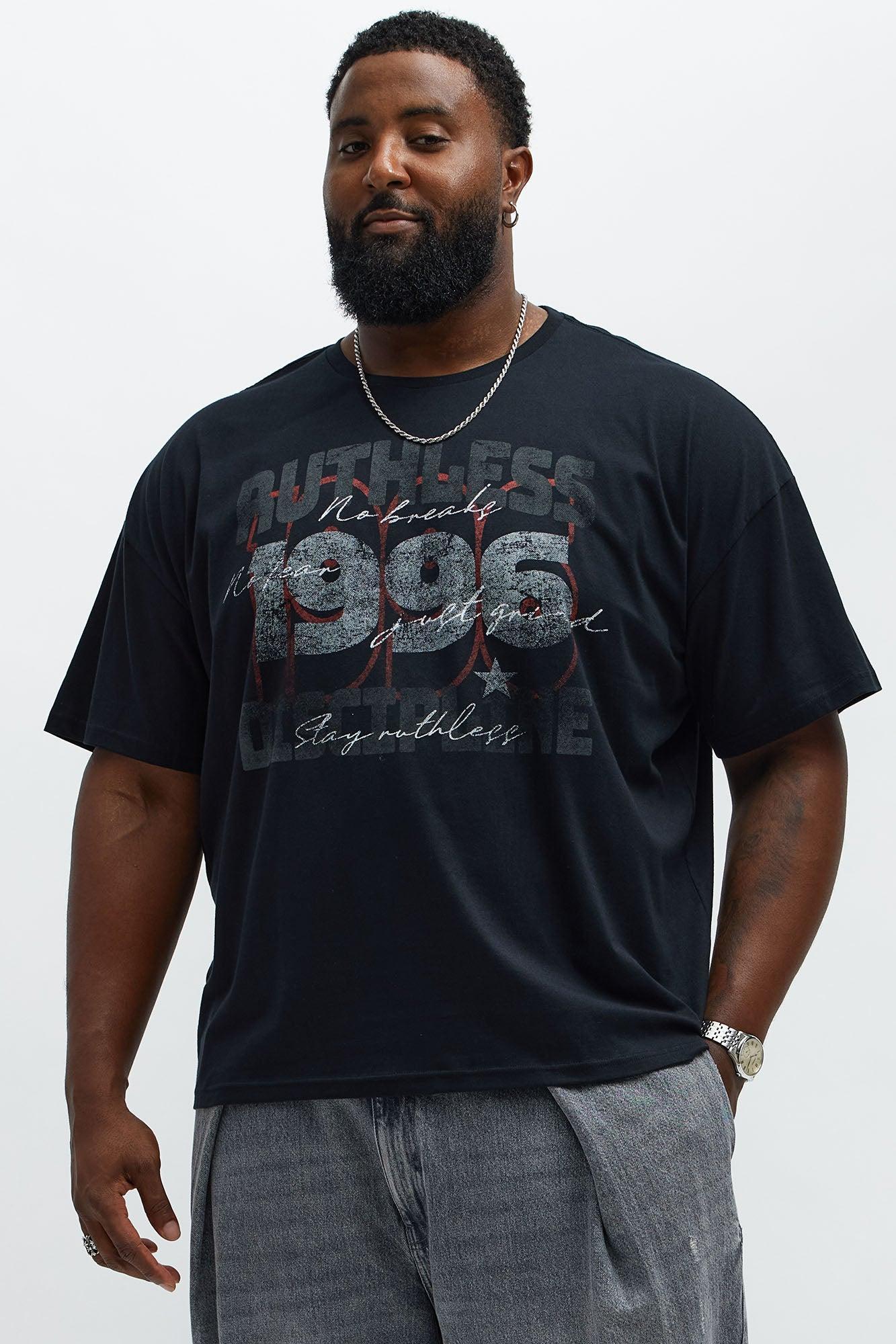 Ruthless Discipline Oversized Short Sleeve Tee - Black Product Image
