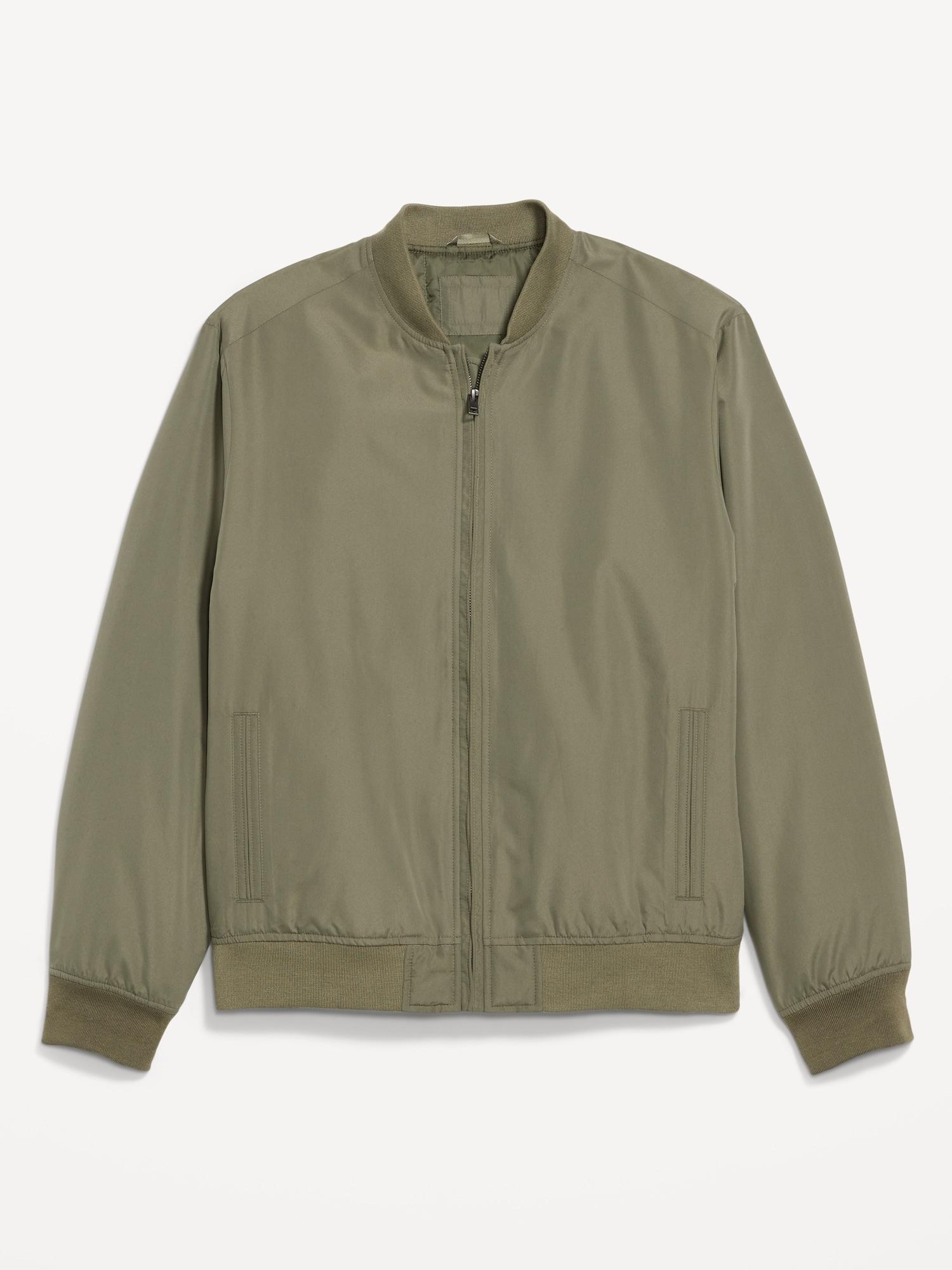 Water-Resistant Zip Bomber Jacket Product Image