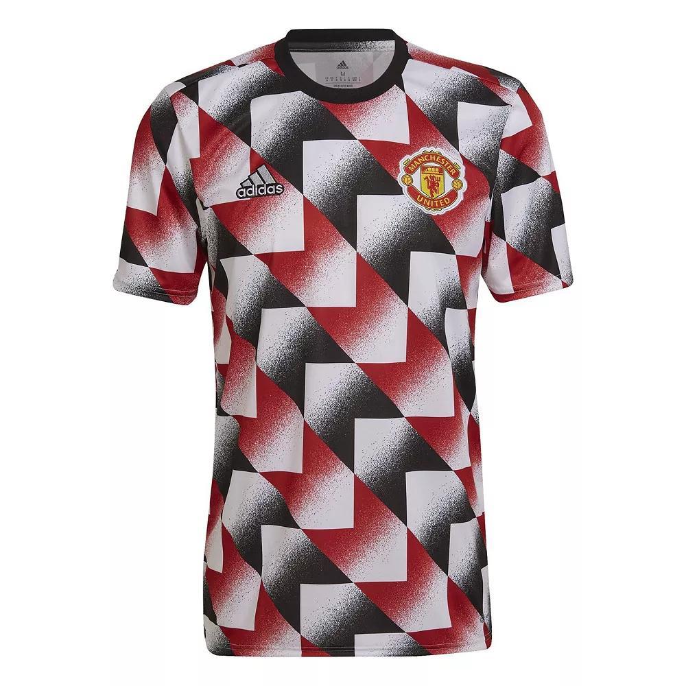 Men's adidas White Manchester United 2022 Pre-Match Top, Size: XL, Man White Product Image
