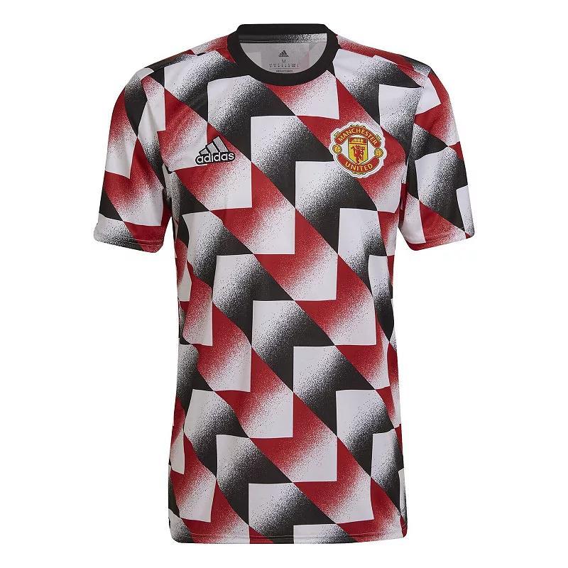 Men's adidas White Manchester United 2022 Pre-Match Top, Size: XL, Man White Product Image