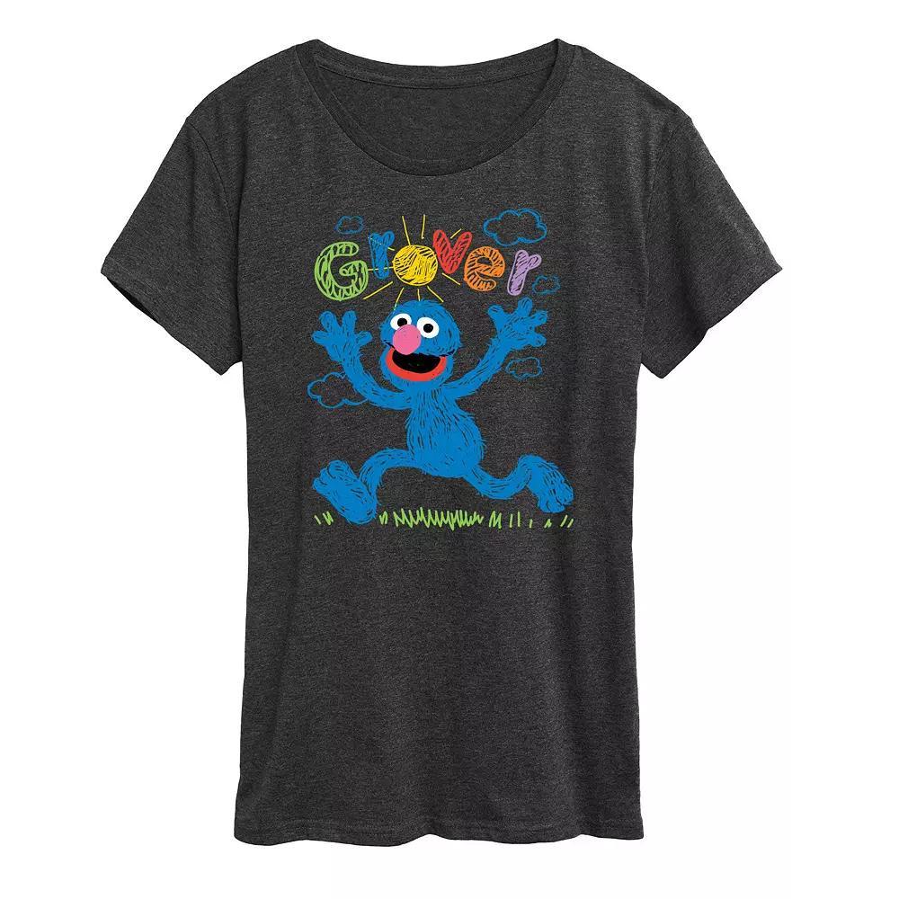 Womens Barbie Lifestyle Silhouette Graphic Tee, Girls Grey Blue Product Image