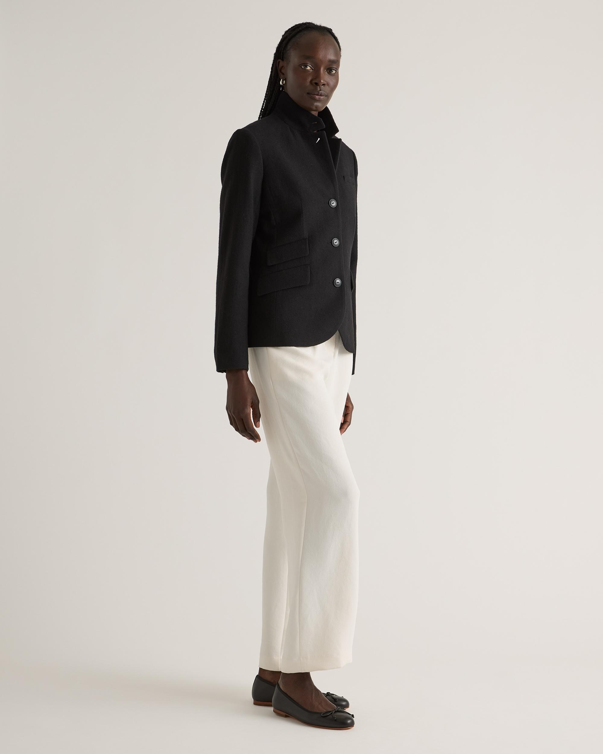 Quince | Women's Italian Wool Stand Collar Blazer Size XS Product Image