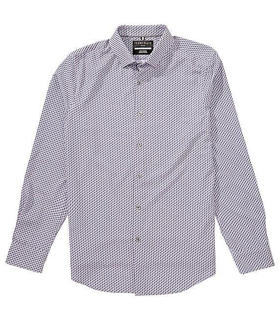 Perry Ellis Geo Print Long Sleeve Woven Shirt Product Image