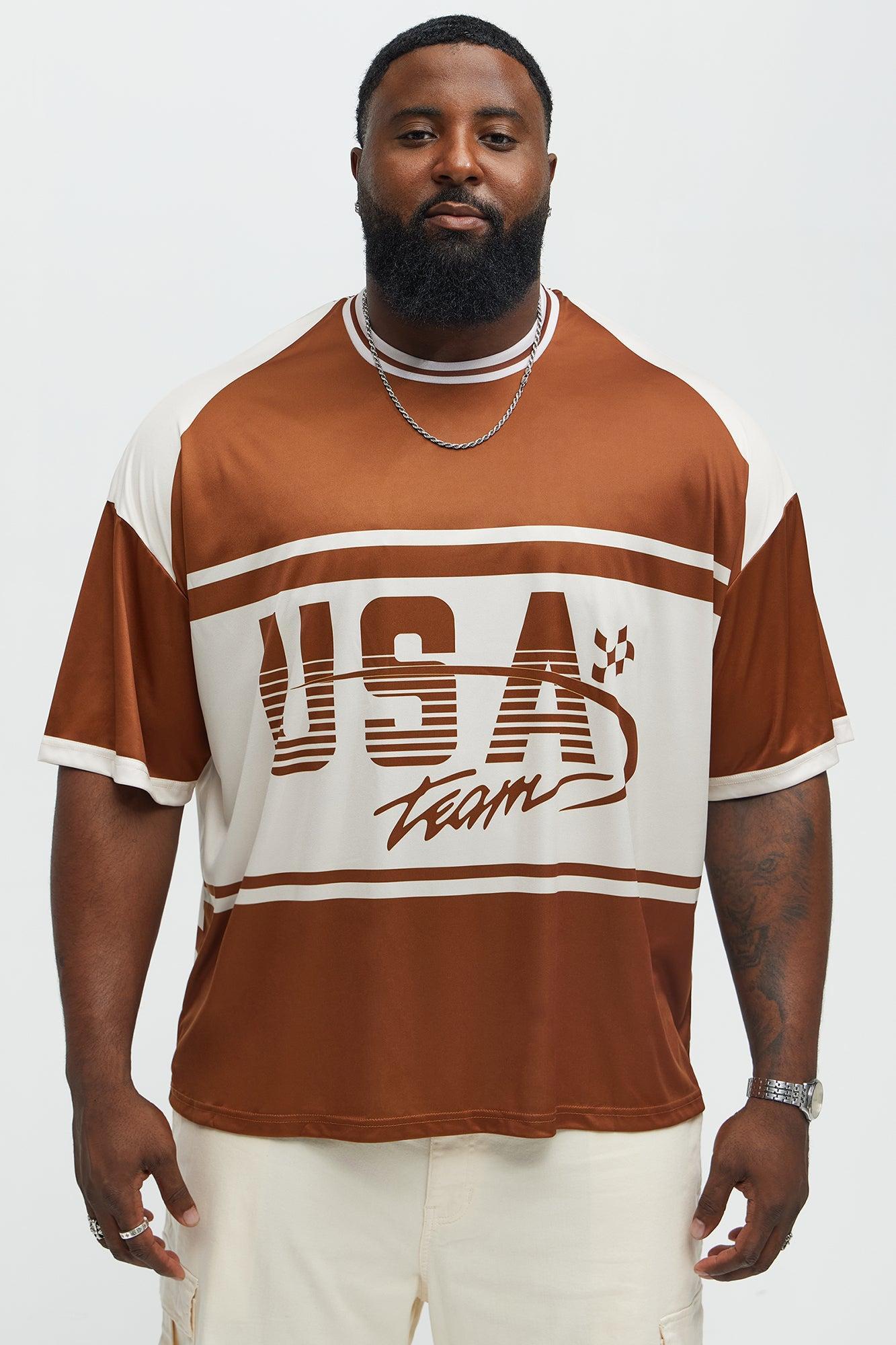 USA Victory Short Sleeve Tee - Brown Male Product Image