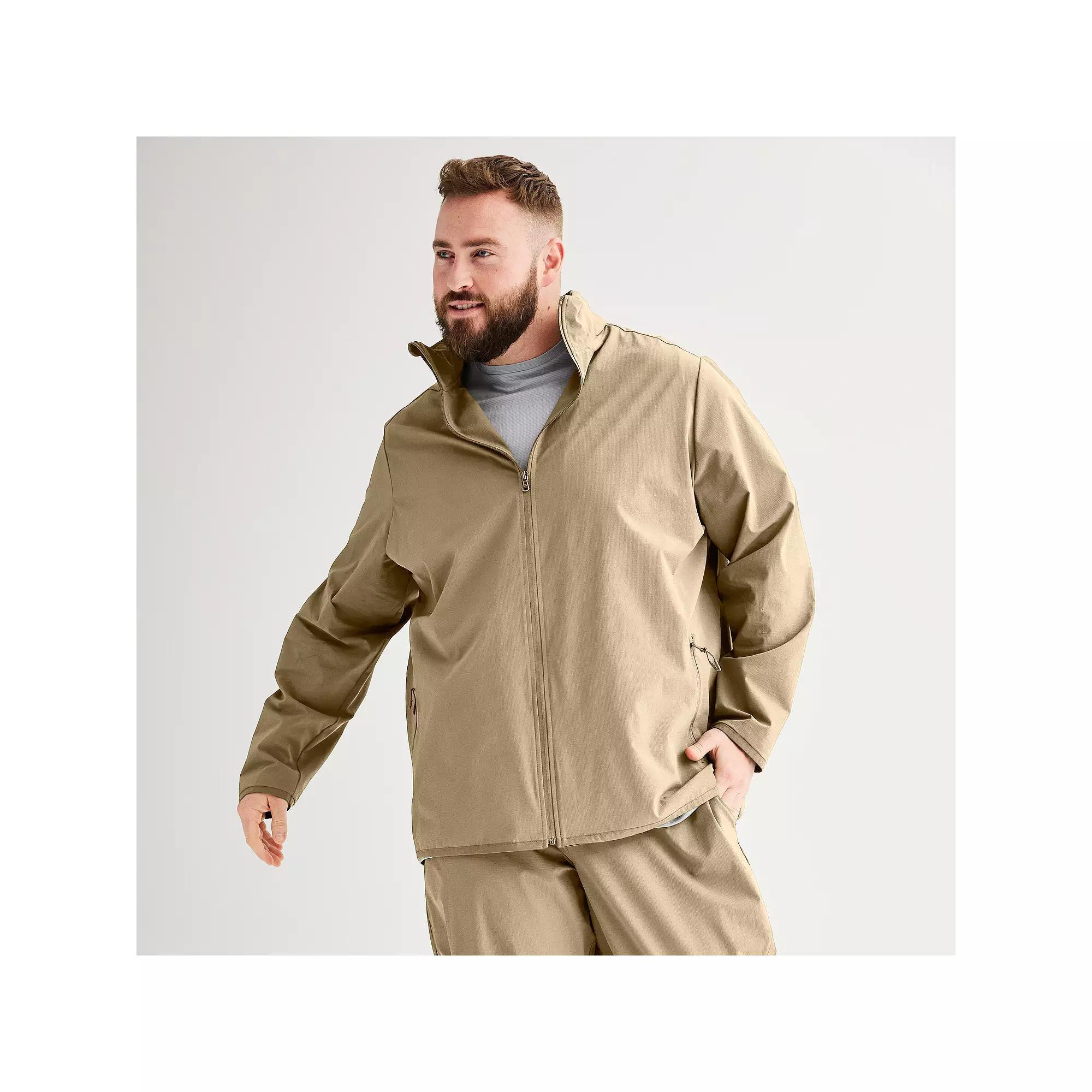Big & Tall Tek Gear® Lightweight Full-Zip Jacket, Men's, Size: 2XB, Mineral Black Product Image