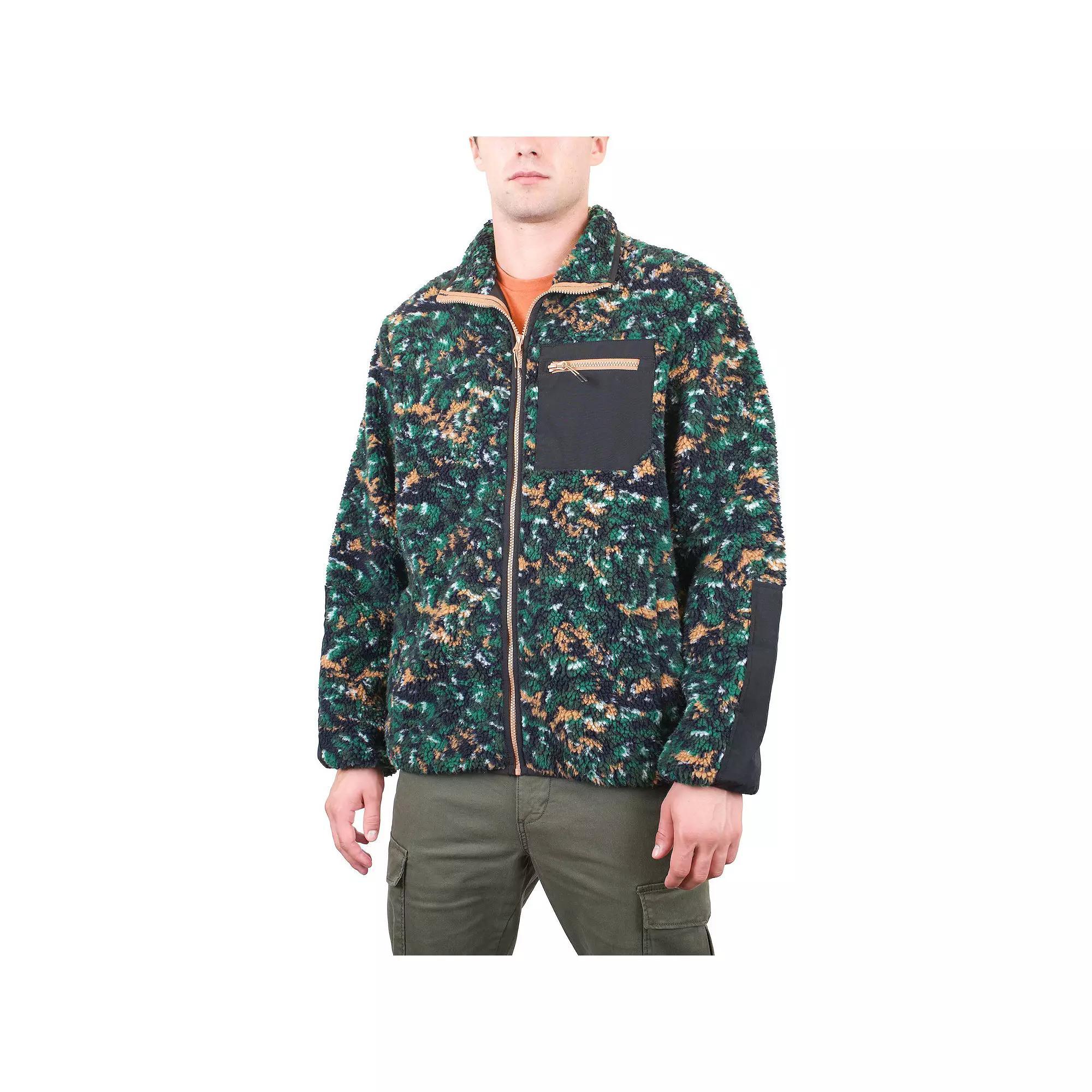 Men's Mountain and Isles Full Zip Sherpa Jacket, Size: Small, Green Speckle Product Image
