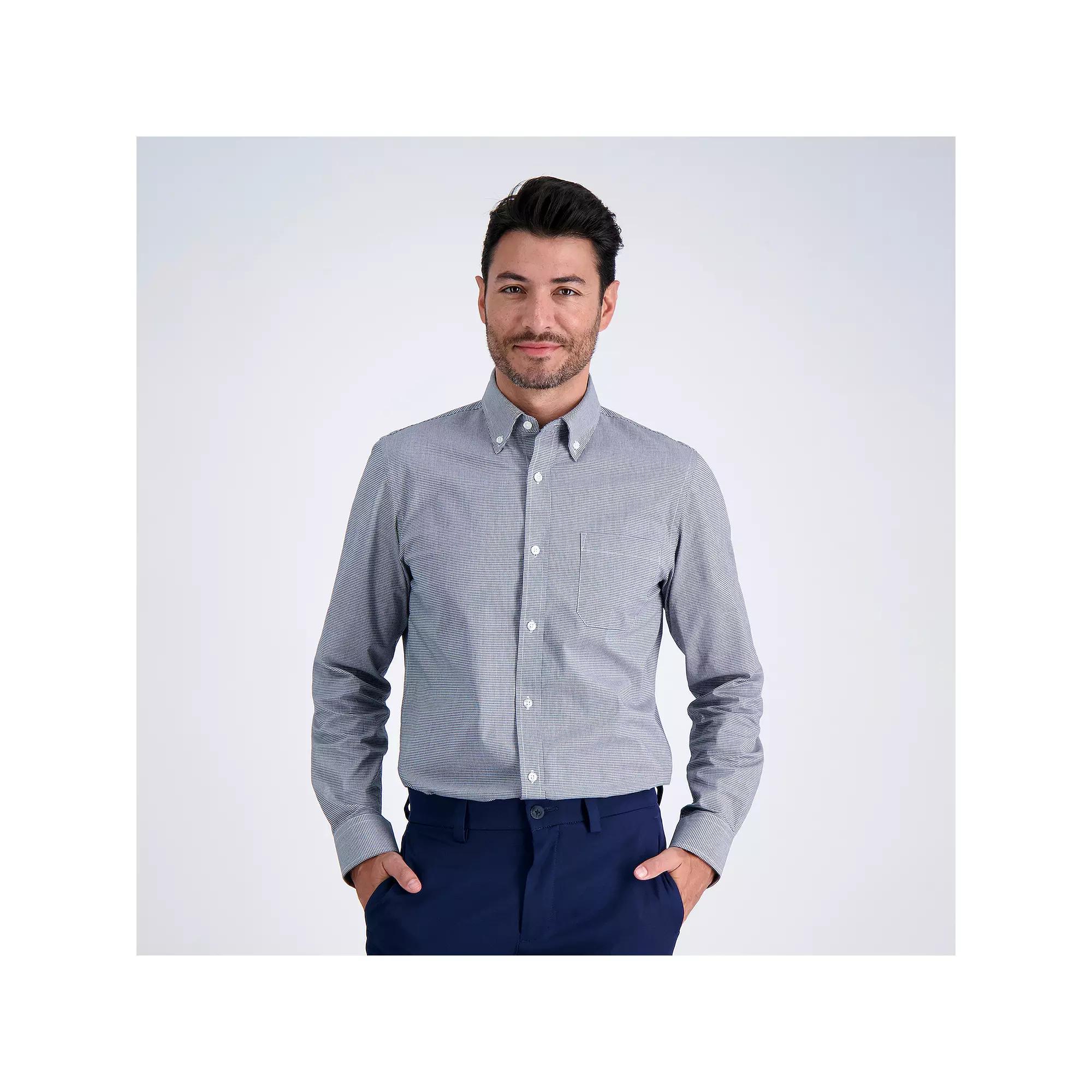 Mens Haggar Premium Comfort Slim Fit Button Down Collar Dress Shirt Product Image