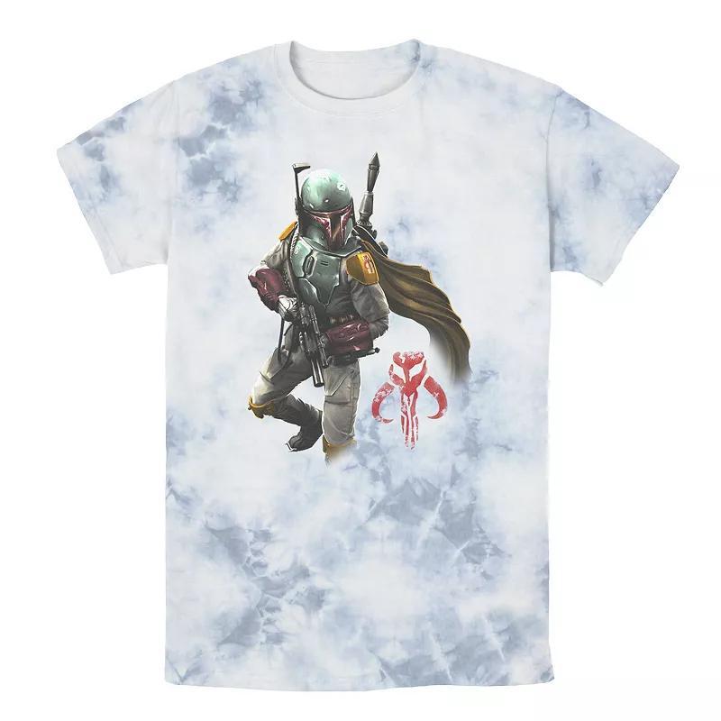 Men's Star Wars Boba Fett Grunge Profile Tee, Boy's, Size: Large, Black Grey Product Image