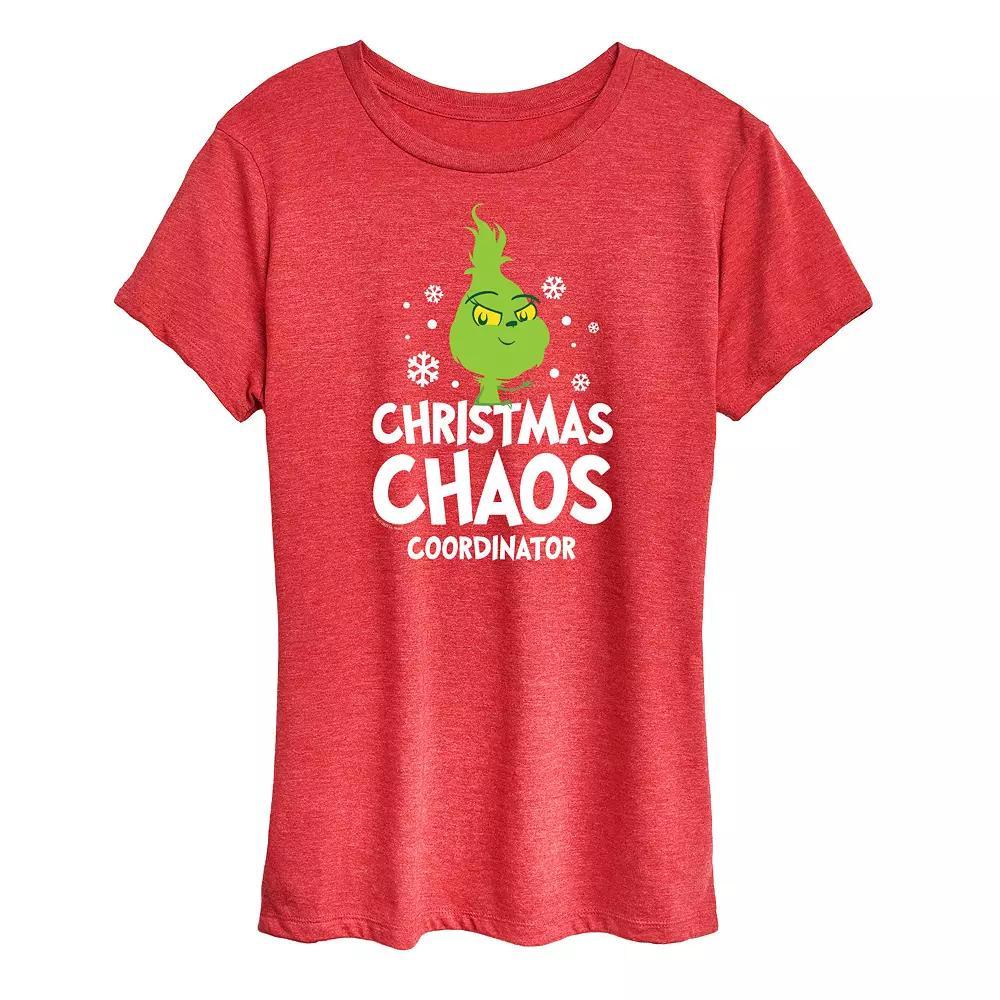 Women's Dr. Seuss Little Grinch Chaos Coordinator Graphic Tee, Girl's, Size: Large, Black Product Image