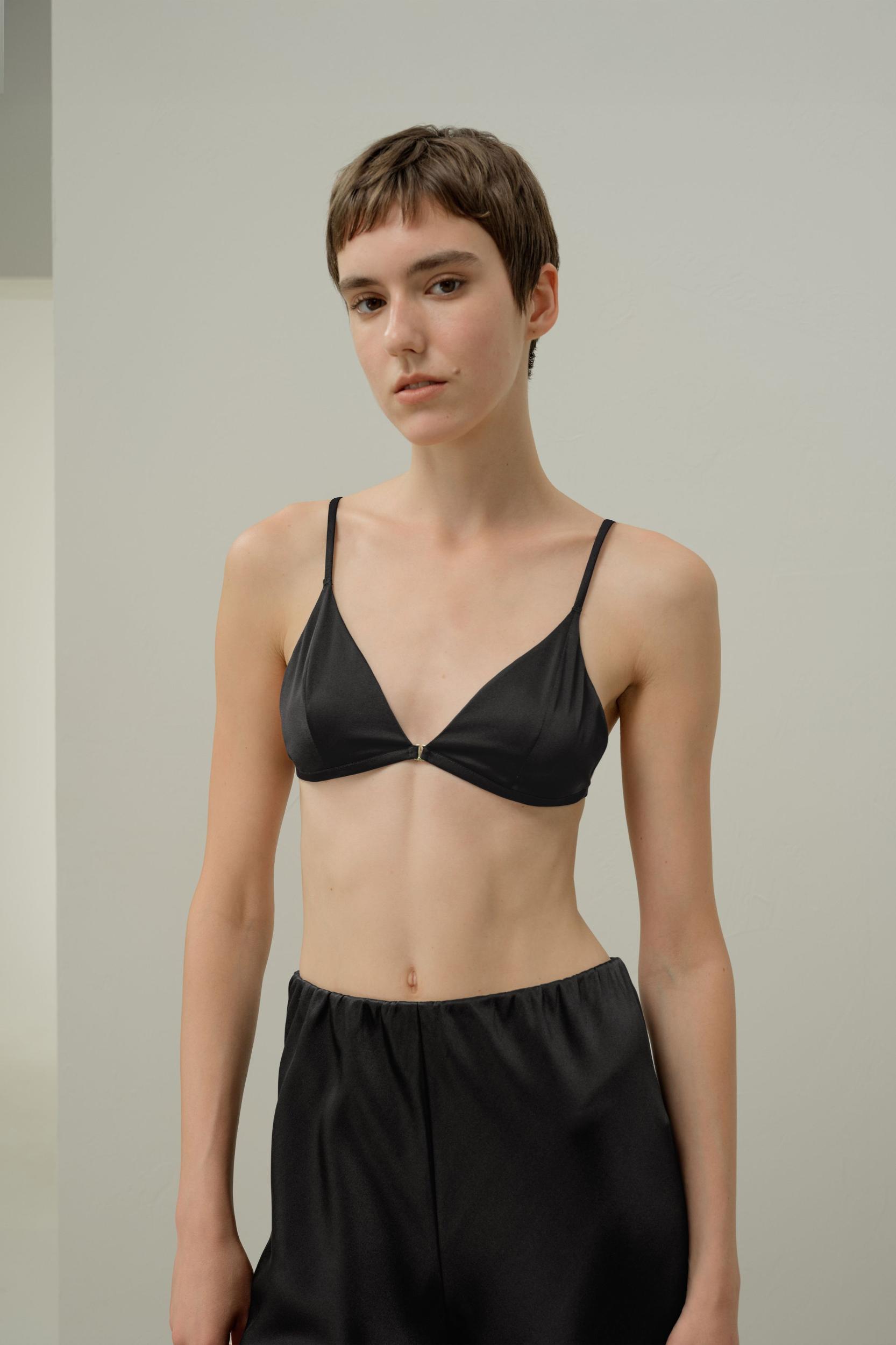 Stretch Silk Triangle Bra Product Image