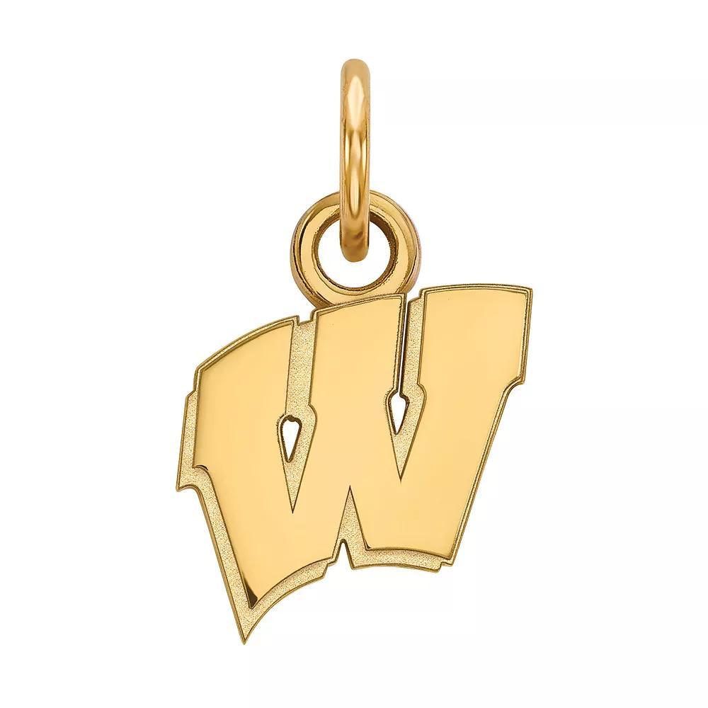 LogoArt 14k Gold over Sterling Silver Wisconsin Badgers Pendant, Women's, Size: 15 mm, 14k Gold Plated Product Image