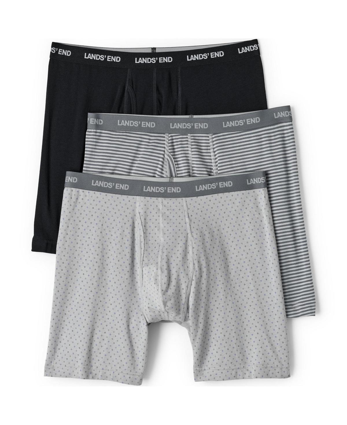 Mens Lands End 3-Pack Comfort Boxer Briefs Deep Blue Product Image
