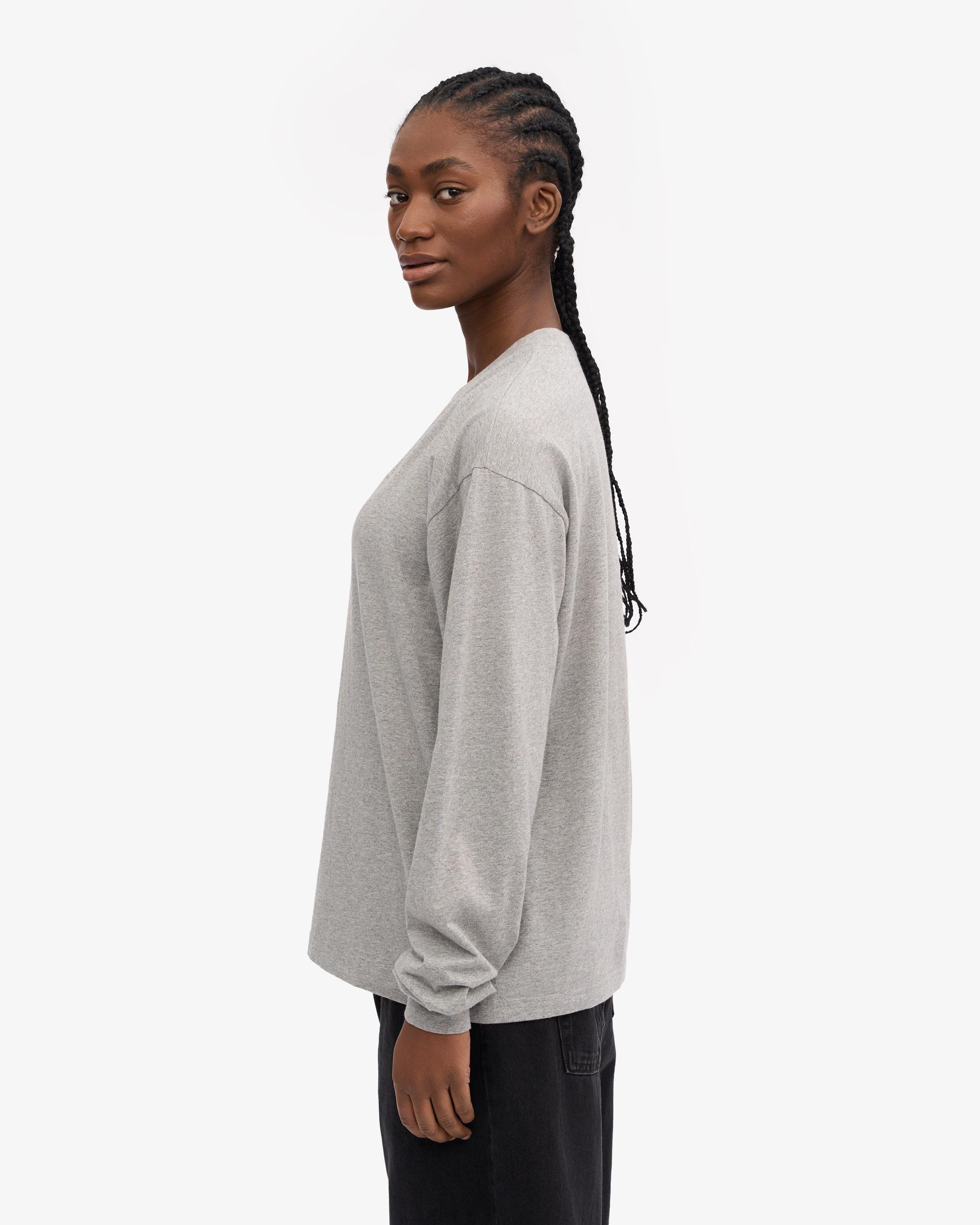 Oversized Organic LS T-Shirt - Heather Grey Product Image