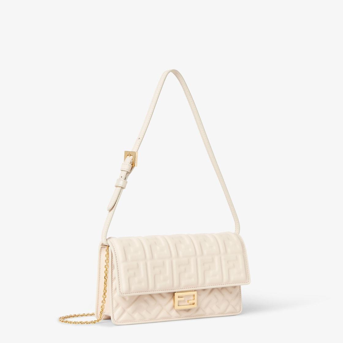 Wallet On Chain BaguetteCamelia nappa leather wallet with FF motif Product Image