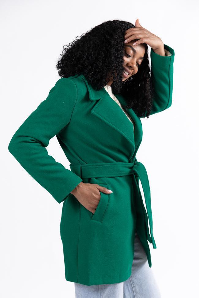 Mistletoe Moment Green Coat FINAL SALE Product Image