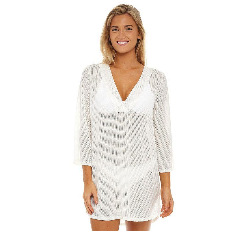 Women's Jordan Taylor Bell-Sleeve Swim Cover-Up Tunic, Size: XL, Pink Product Image