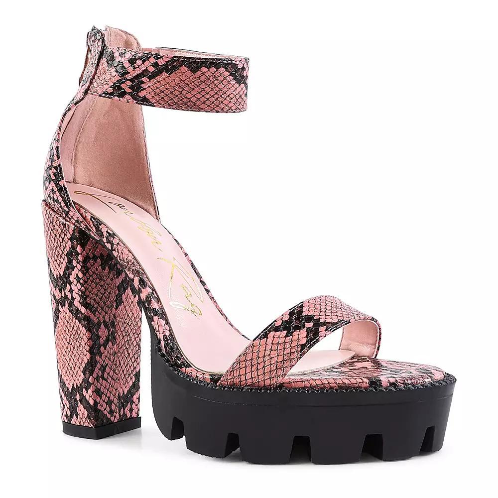 London Rag Rattle Women's Block Heel Dress Sandals, Size: 7, Pink Product Image