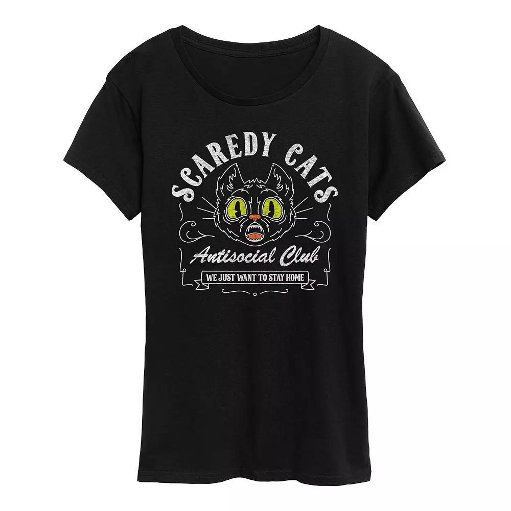Plus Size Scaredy Cats Graphic Tee, Womens Product Image
