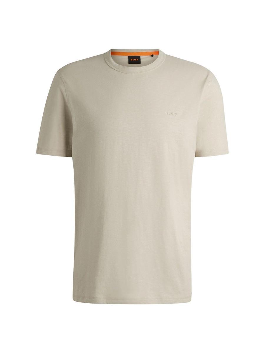 Mens Cotton-Blend T-Shirt with Bubble-Jacquard Structure Product Image