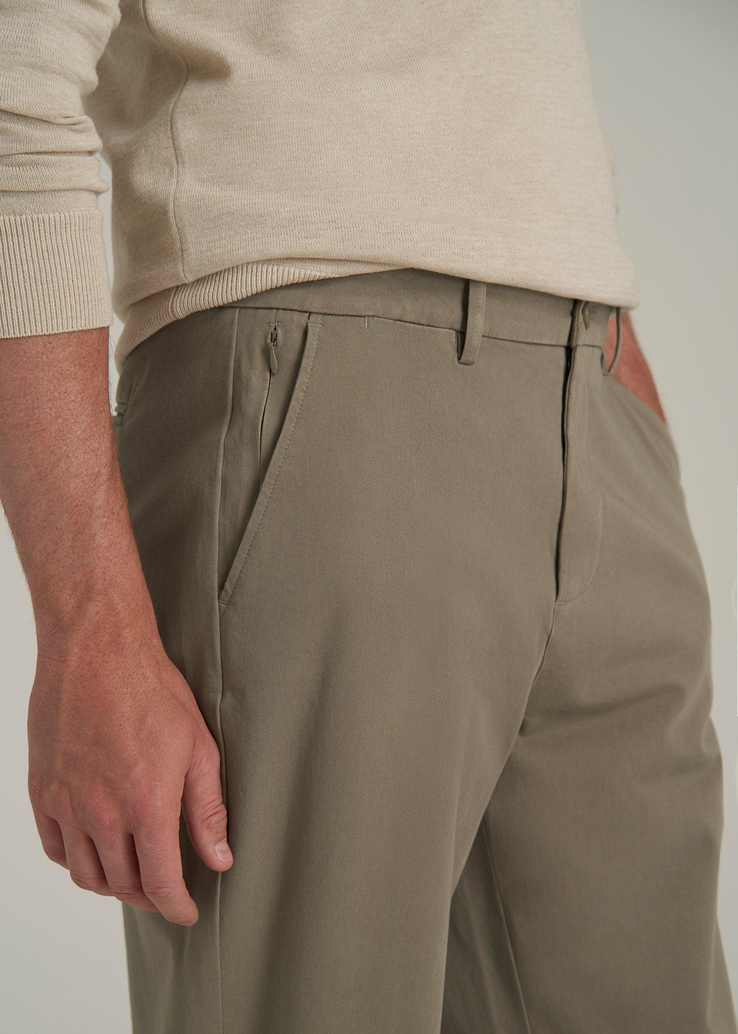 4 Way Stretch Commuter Straight Chino Pants in Dusty Khaki Male Product Image