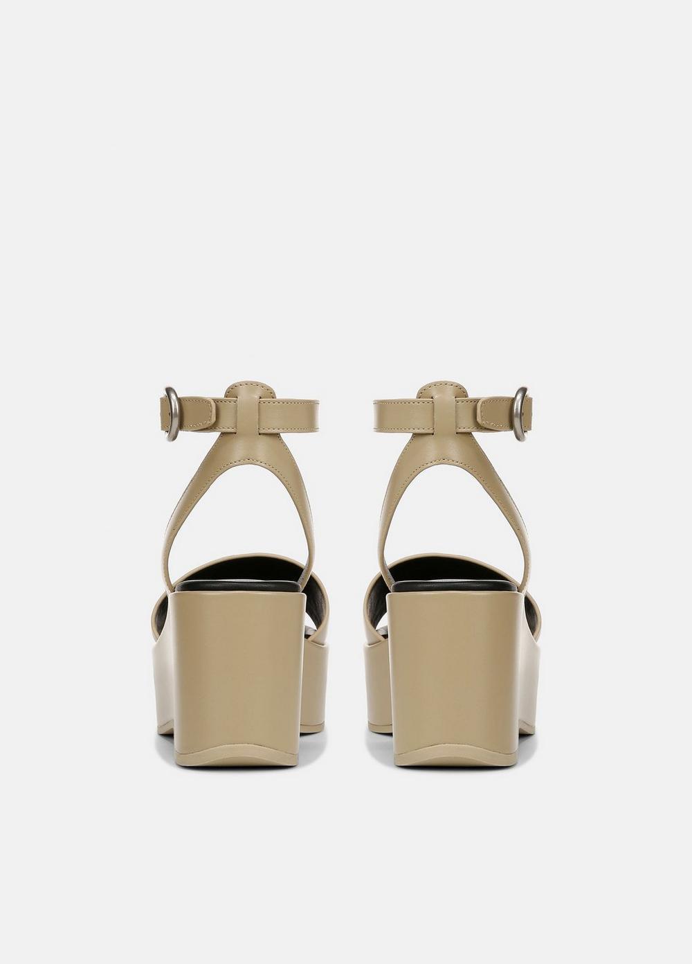 Womens Phillipa Leather Platform Sandal, Sequoia Brown, Size 9 Vince Product Image