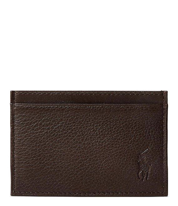 Polo Ralph Lauren Slim Pebbled Leather Card Case Product Image