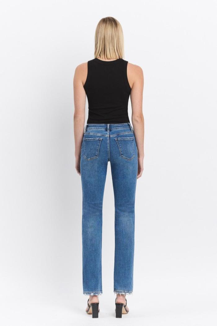 Mid Rise Straight Leg Jeans Product Image