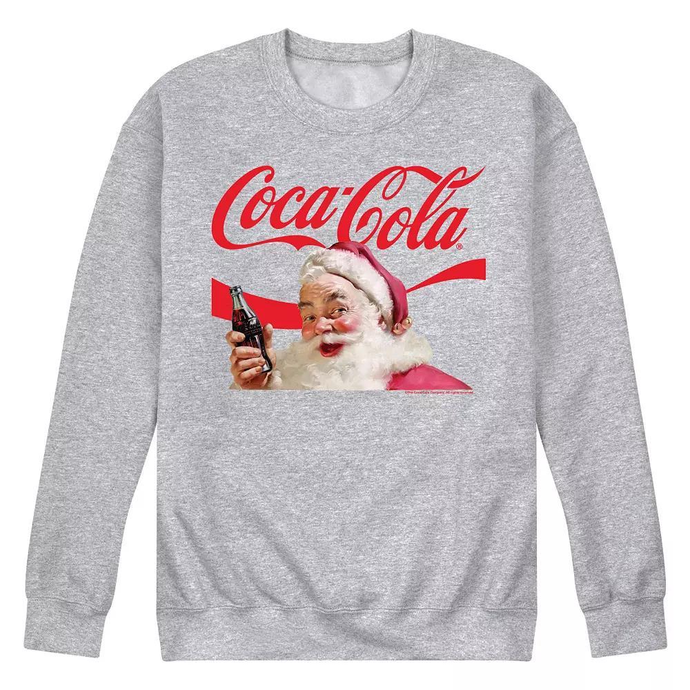 Mens CocaCola Santa Closeup Sweatshirt Product Image