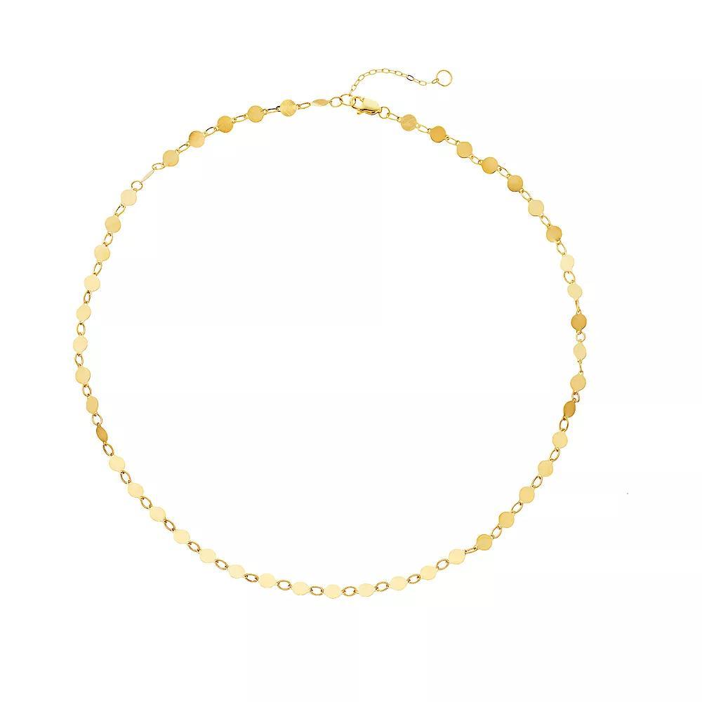 Womens 14K Yellow Gold Pebble Chain Necklace/15.25-16.25 Product Image