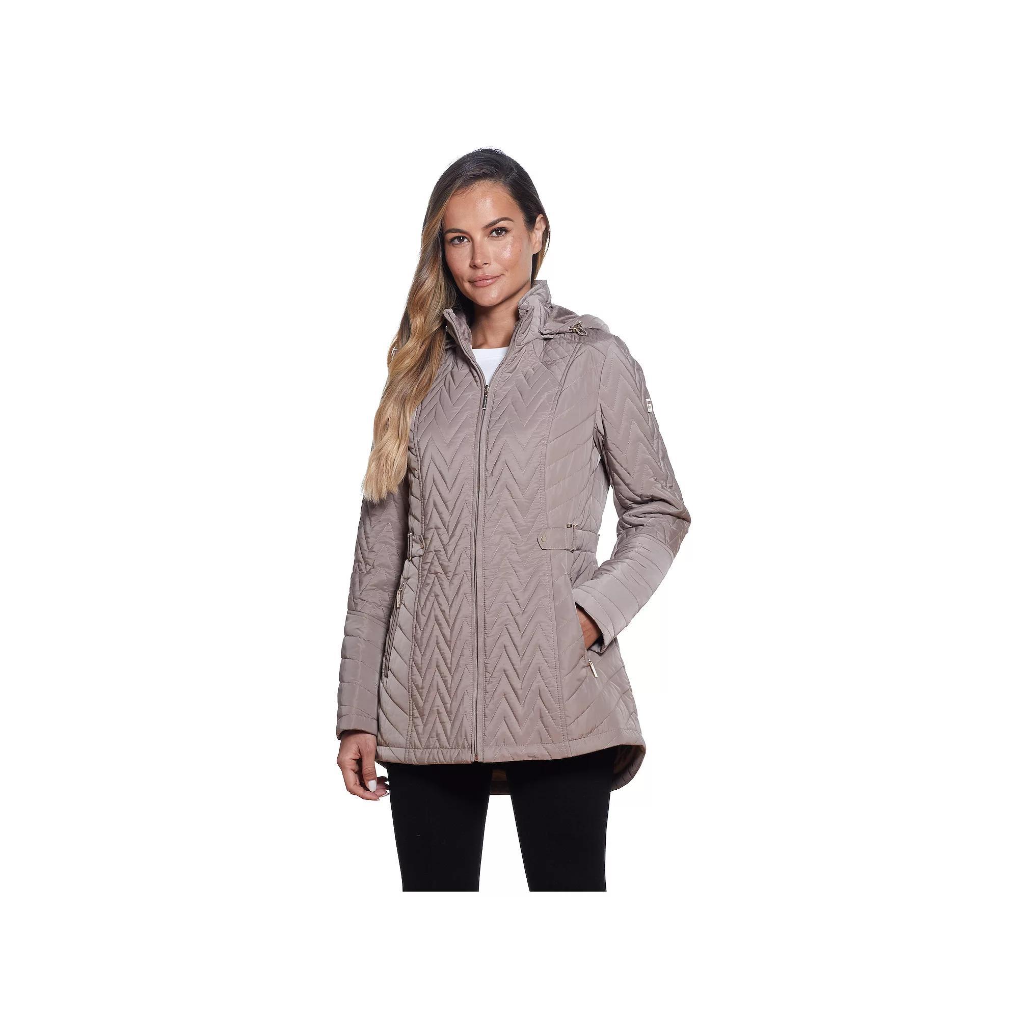 Womens Gallery Hooded Quilted Jacket Product Image
